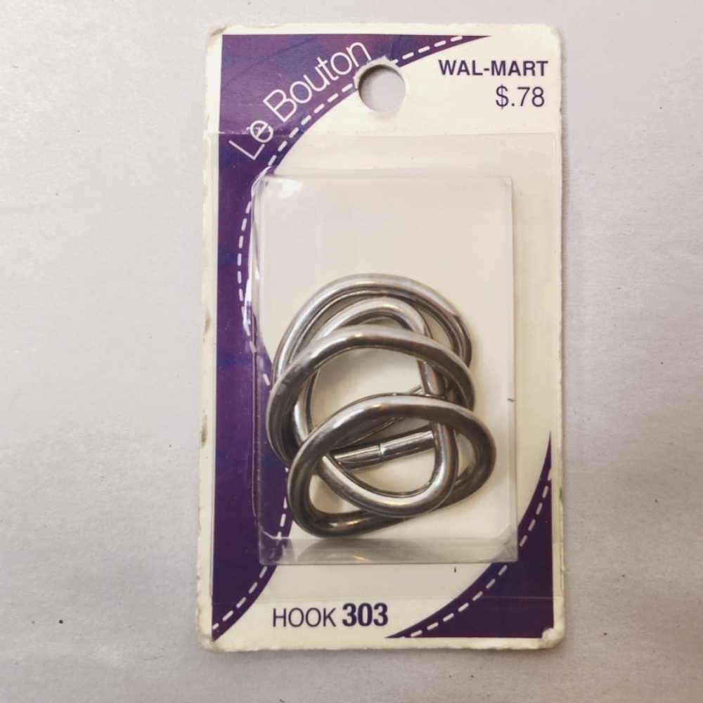 Le Bouton Bottons Hook 303 Silver‎ 4 Count Size 3/4" (19MM)